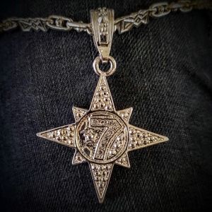 Silver tone💢 7star 💢CHAIN AND PENDANT
